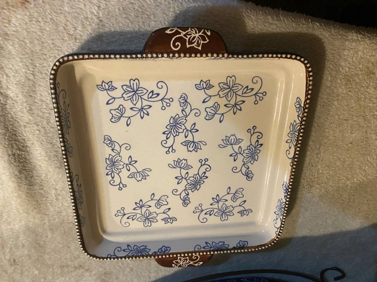 Temp-Tations Presentable Ovenware 2.5 Qt Cobalt Blue Casserole Dish