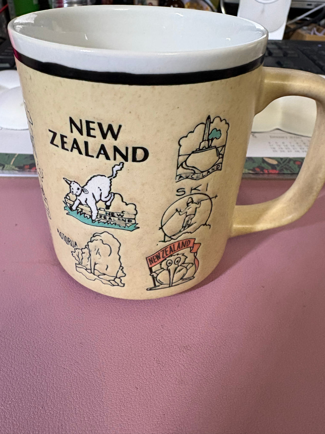 Vintage New Zealand Souvenir Coffee Mug