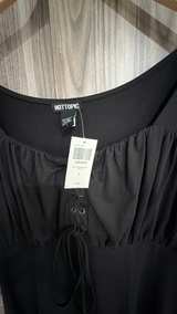 Hot Topic Black Lace-Up Cinched Bust Dress - Image 2