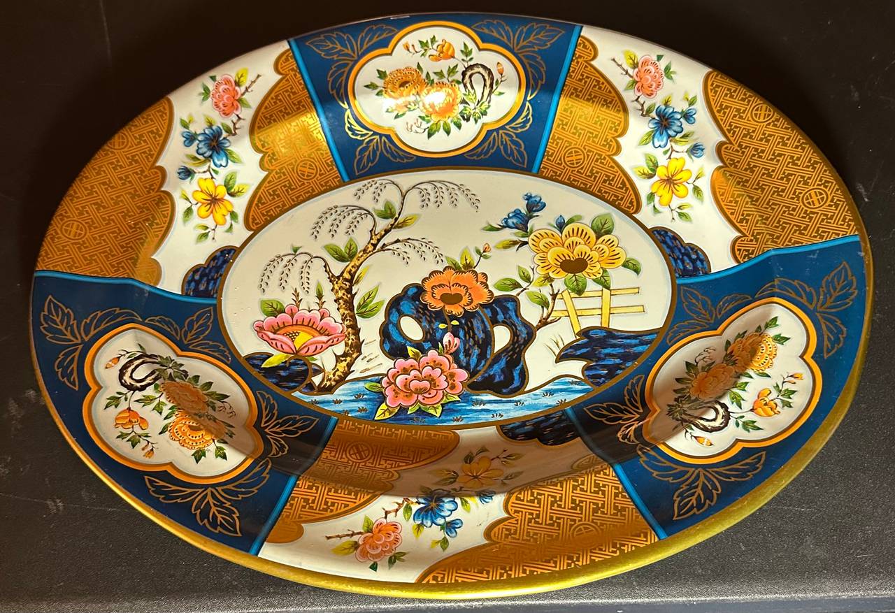 Daher Decorated Ware Oval Floral Tin Tray