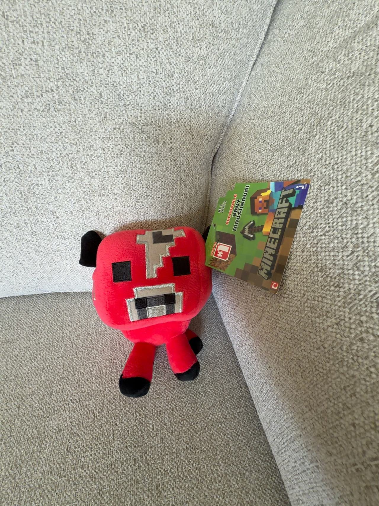 Minecraft Baby Mooshroom Plush Red Cow