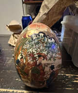 Vintage Japanese Satsuma Style Porcelain Egg Large - Image 5