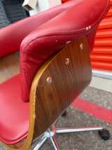 Mid-Century Modern Bentwood Swivel Office Chair - Image 4