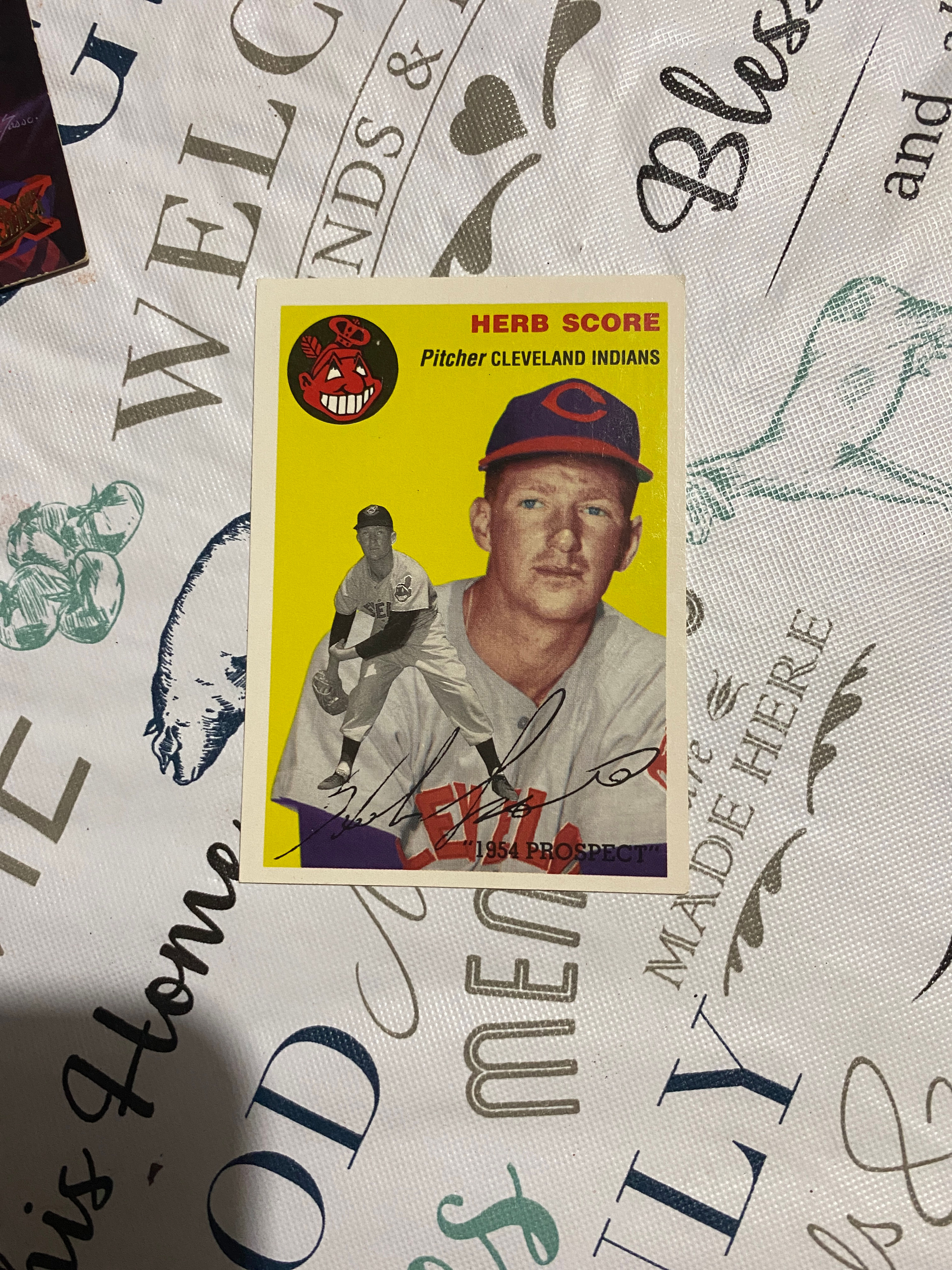 Herb Score Baseball Card