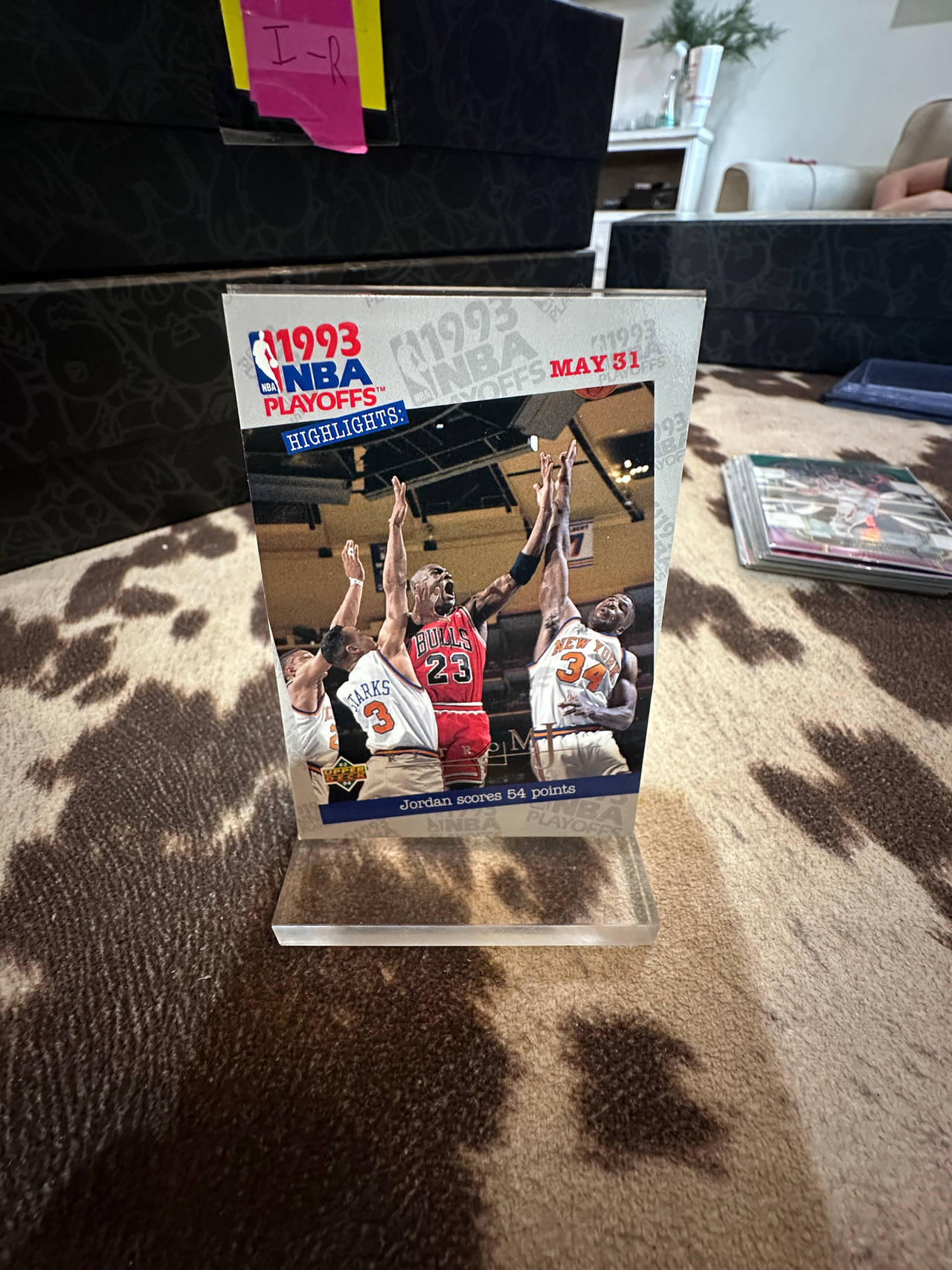 1993 NBA Playoffs Highlights Card - Michael Jordan Scores 54 Points