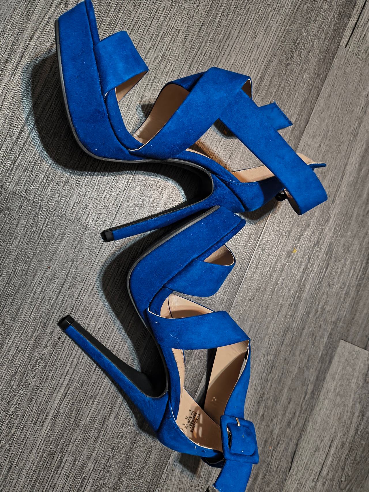 Dream Pairs Charlotte Royal Blue Platform Sandals