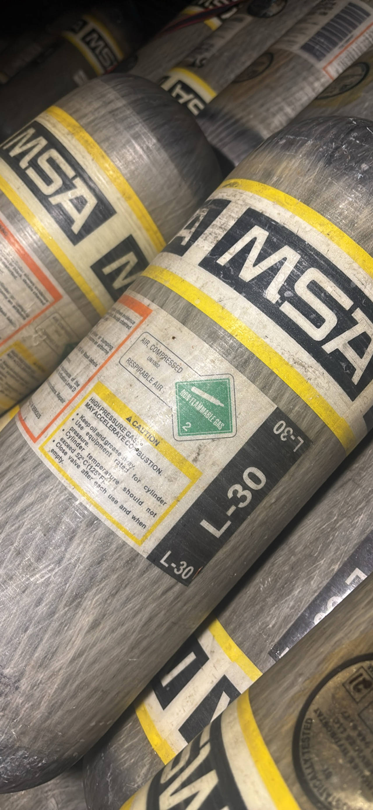 MSA SCBA Carbon Wrapped Cylinder 2216 (Empty) No valve Cylinder only