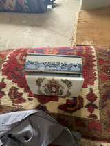 Oriental Accent Vintage Blue and White Porcelain Floral Box - Image 1