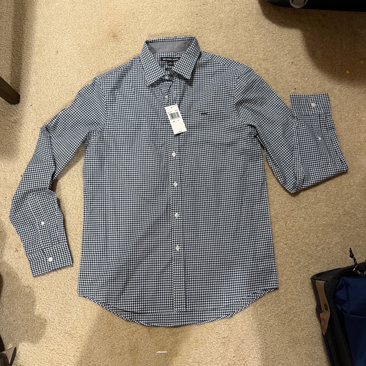 Michael Kors Men's Gingham Long-Sleeve Shirt