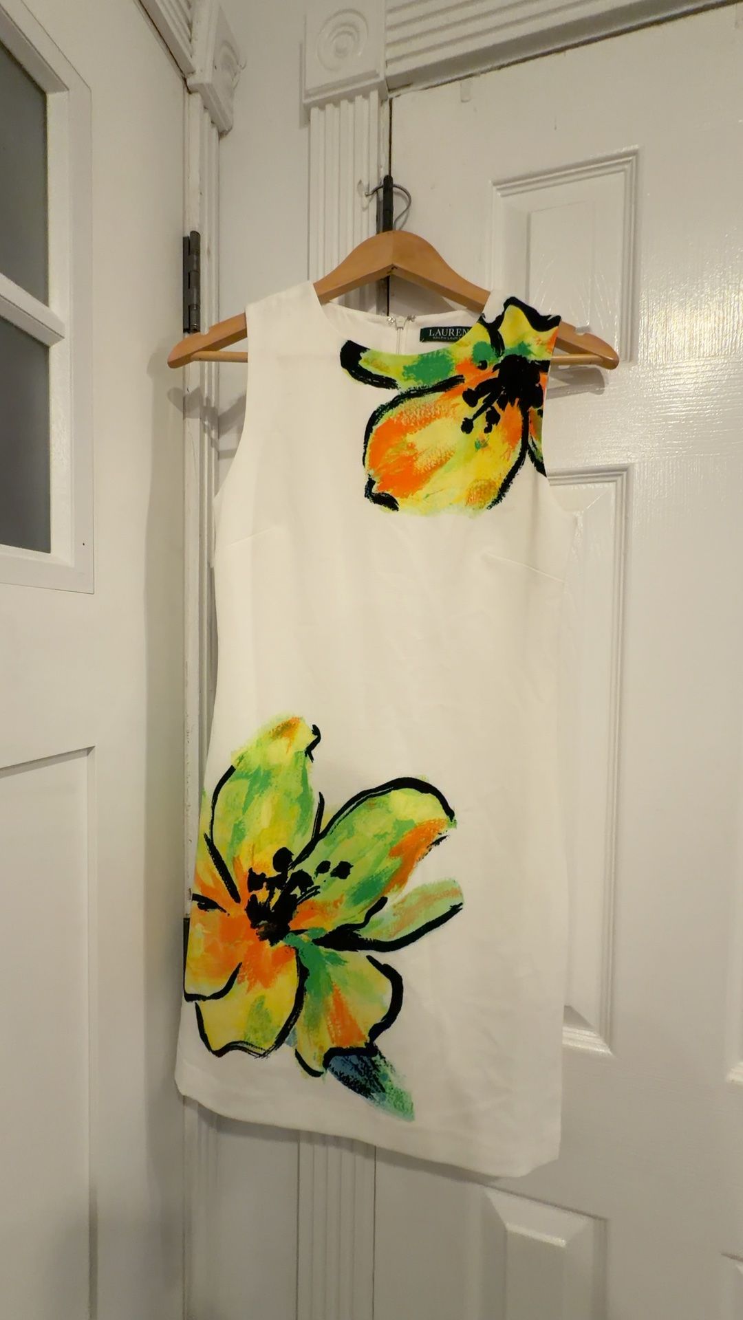 Ralph Lauren Floral Sheath Dress White/Yellow