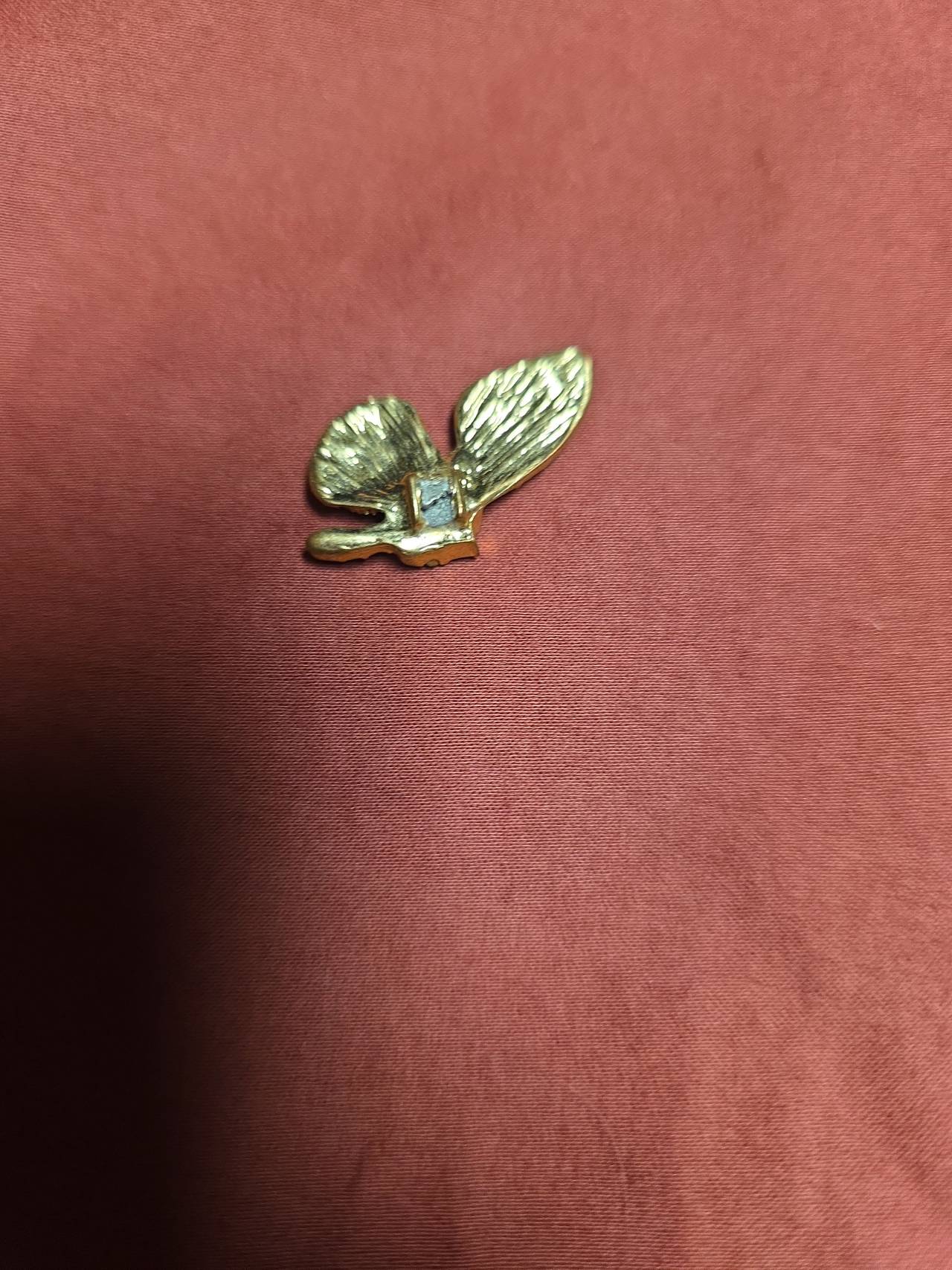Vintage Gold Tone Butterfly Wing Pin