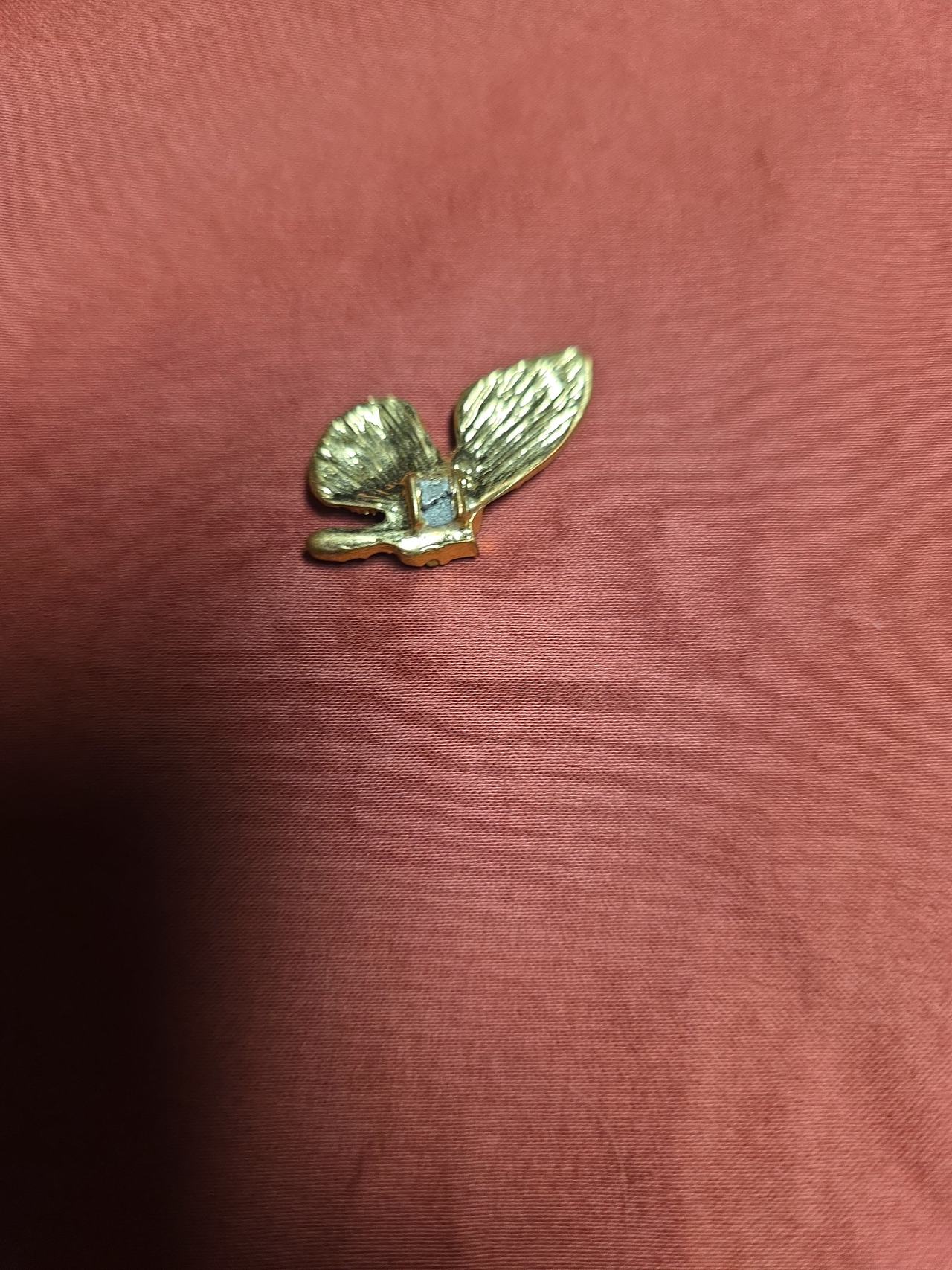 Vintage Gold Tone Butterfly Wing Pin