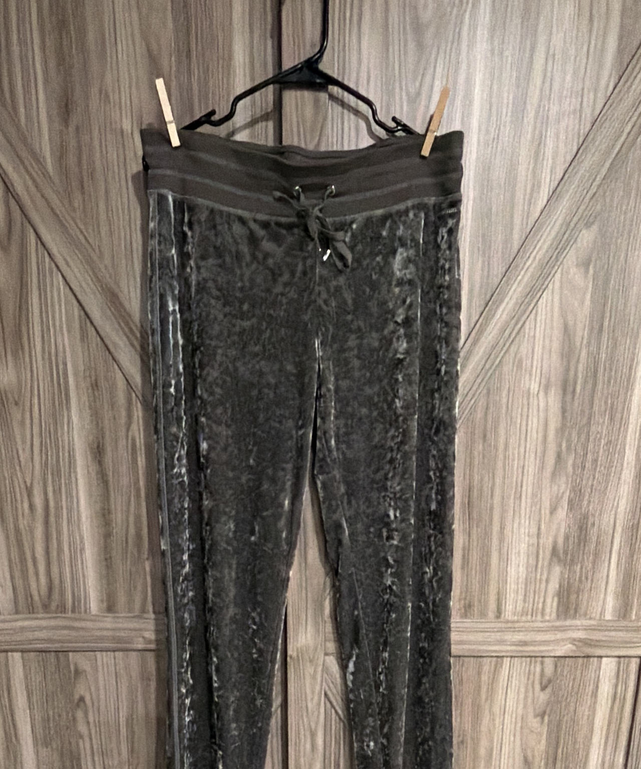 Calvin Klein Crushed Velvet Track Pants Size M Womens