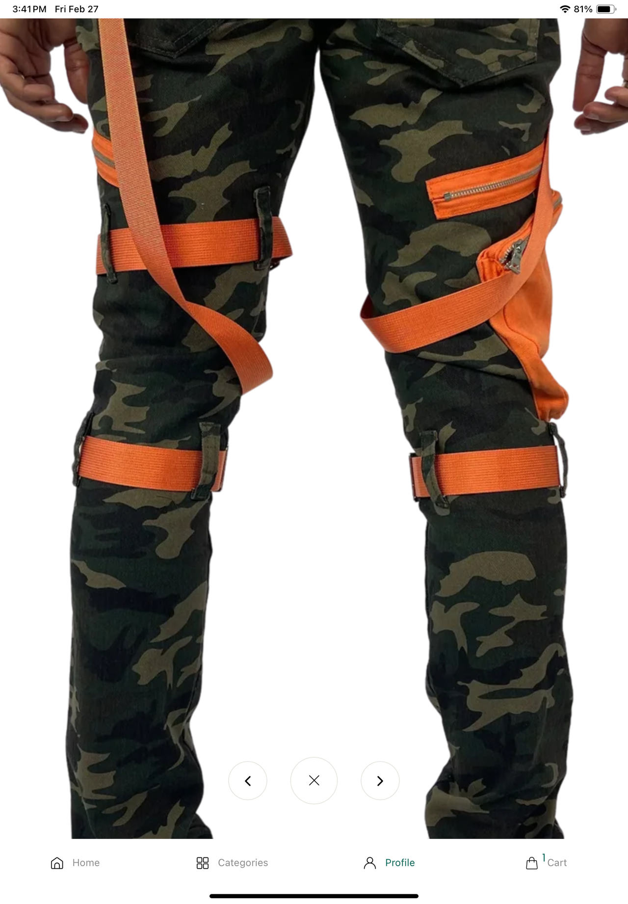 Men's Tactical Camouflage Strap Pants