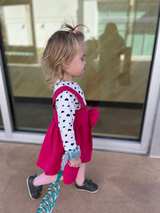 Toddler Girl 3-Piece Magenta Heart Dress Set 2T - Image 6