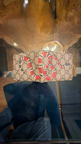 Gucci GG Supreme Kingsnake Bifold Wallet Beige - Image 2