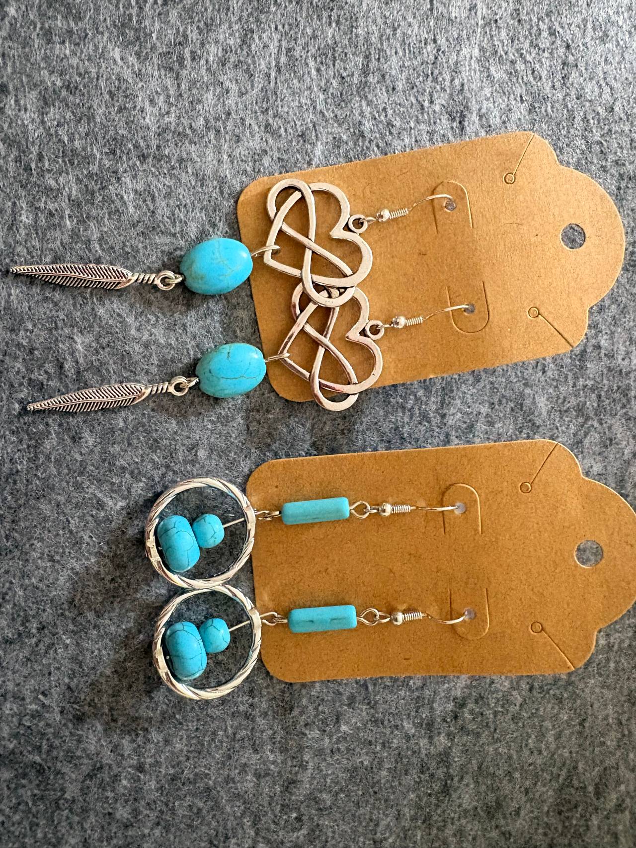 Handmade Turquoise Dangle Earrings