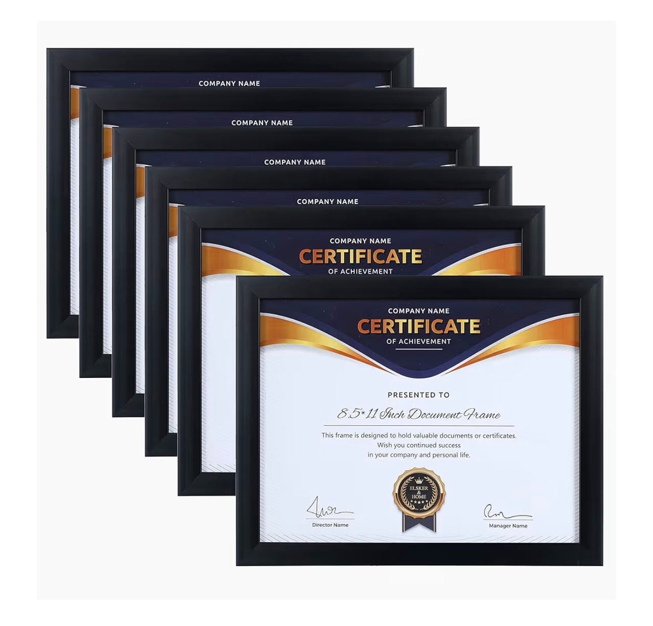 Elsker & Home 8.5x11 Document Frame 6-Pack
