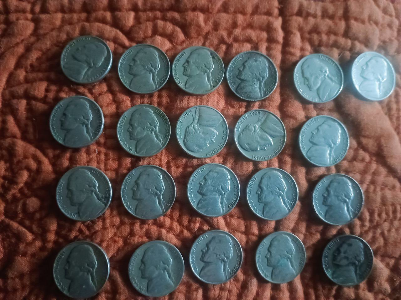 Jefferson Nickel Lot (21 Coins)