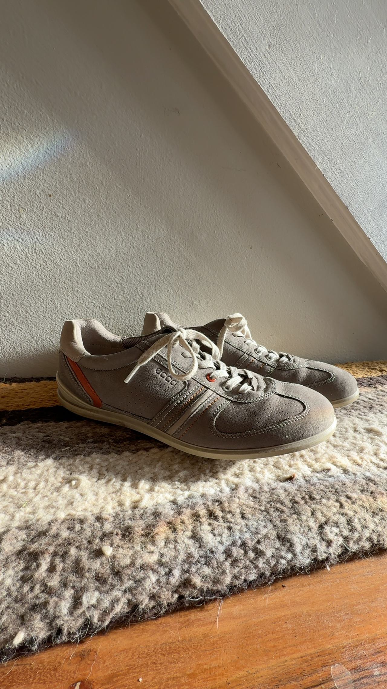 ECCO Men's Chandler Casual Sneakers Gray Leather: Size 44