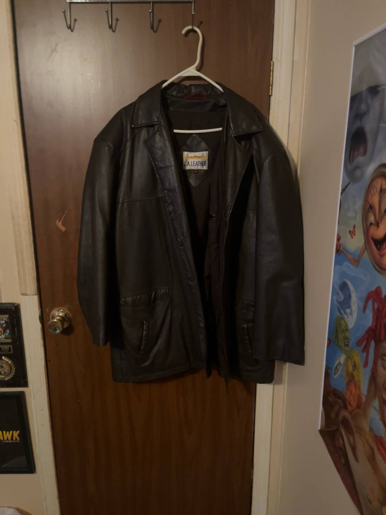Haband Leather Trench Coat