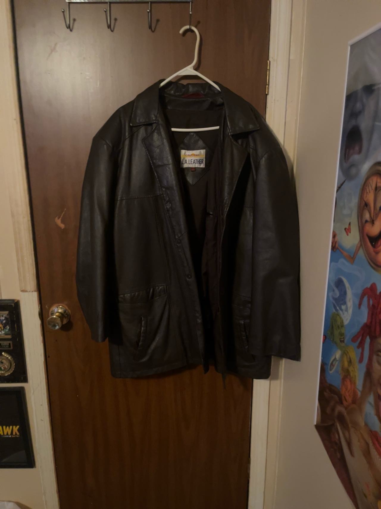 Haband Leather Trench Coat