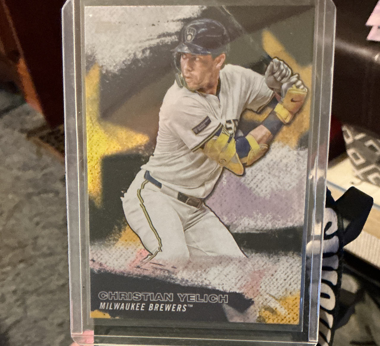 2021 Topps Fire Christian Yelich #144 Milwaukee Brewers
