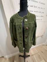 Live a Little Forest Green Corduroy Jacket - Image 1