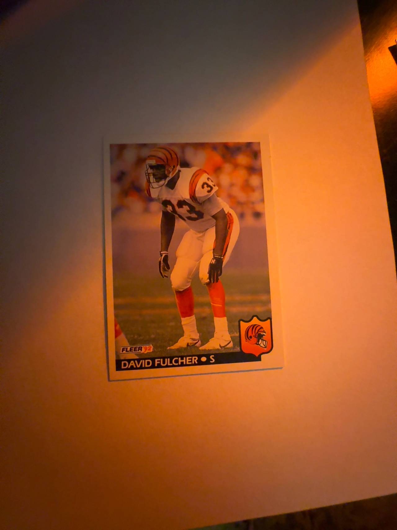 Fleer 1992 David Fulcher Football Card
