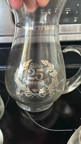 Vintage Silver 25th Anniversary Pitcher and Glass Set - Image 5