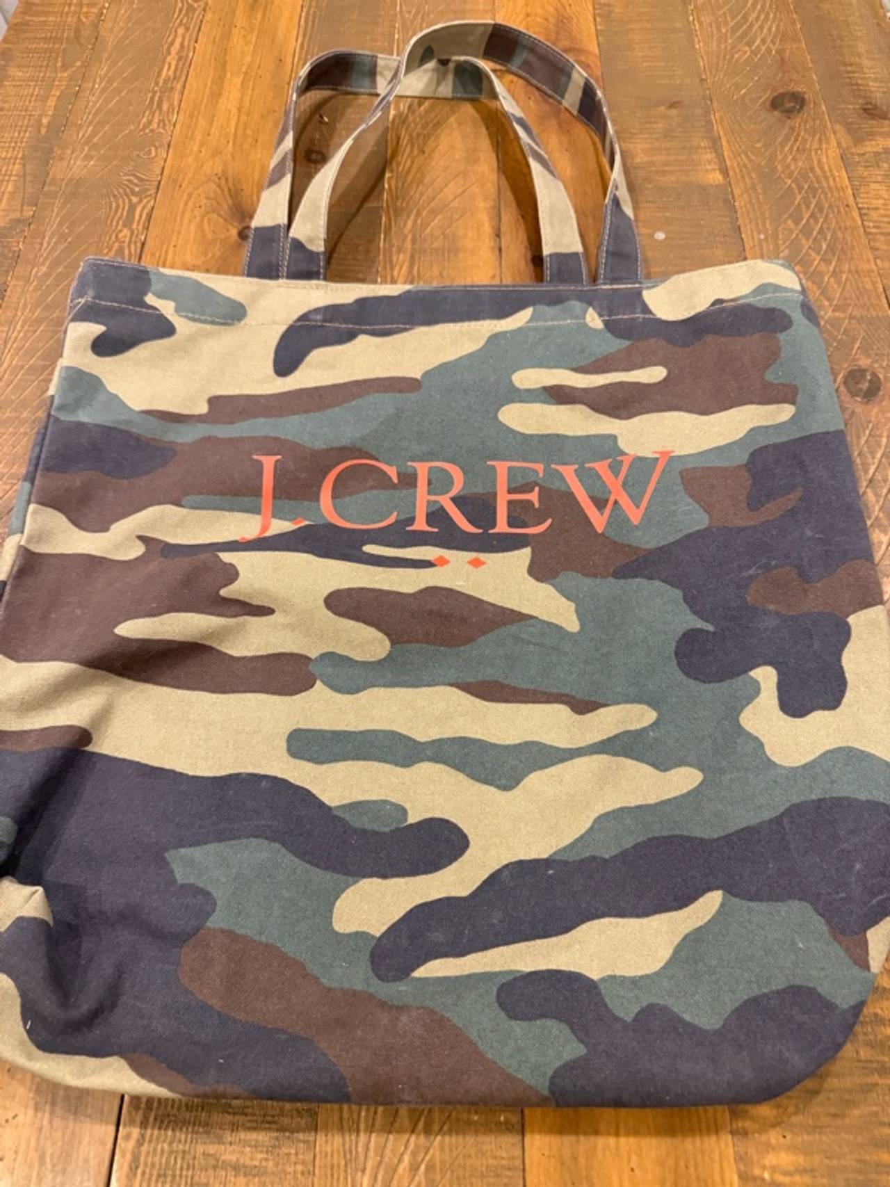 J.Crew Camouflage Canvas Tote Bag