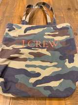 J.Crew Camouflage Canvas Tote Bag - Image 1