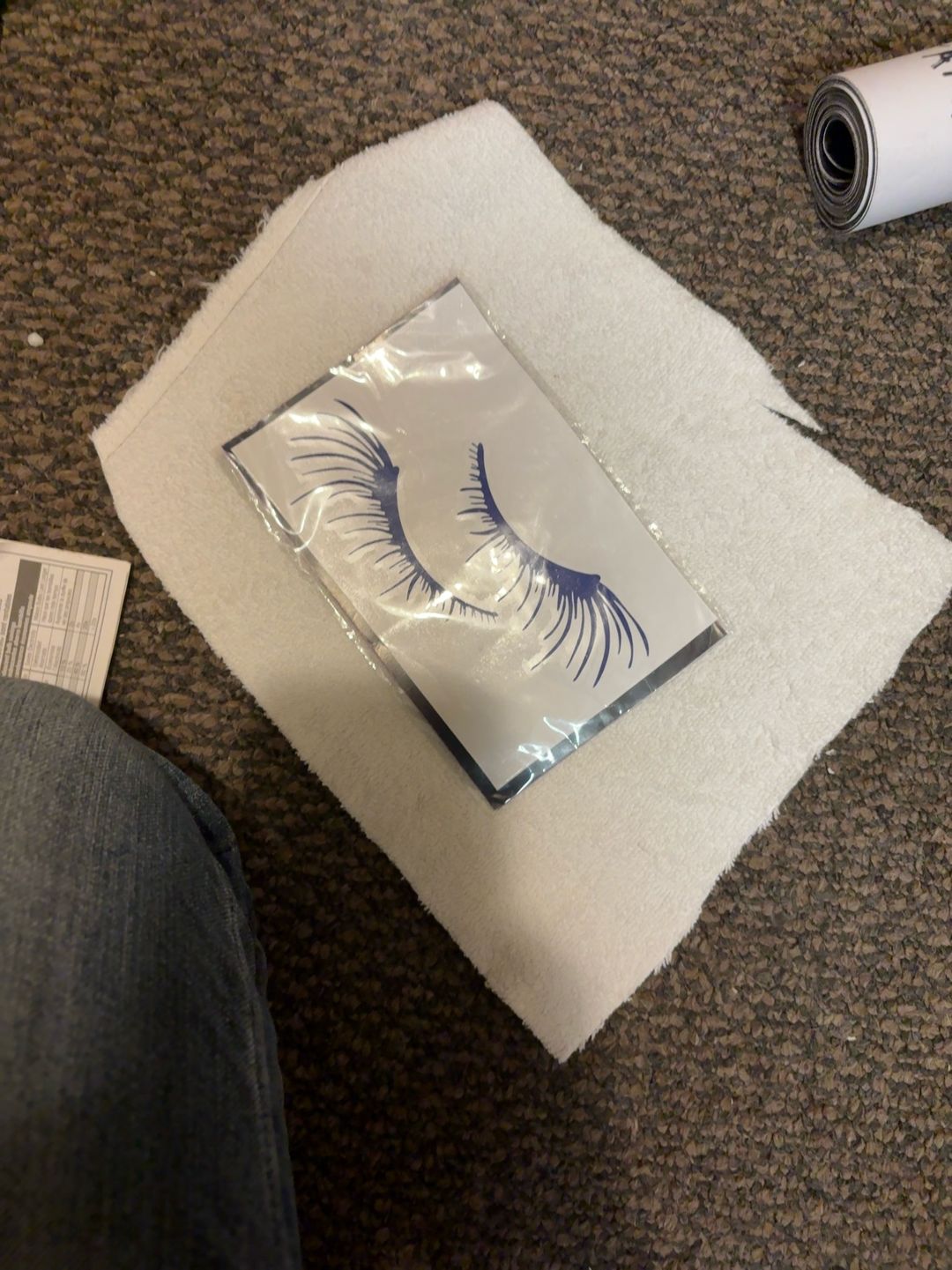 Closed Eyelashes Framed Painting Print