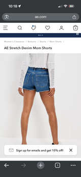 American Eagle Stretch Denim Mom Shorts - Image 1