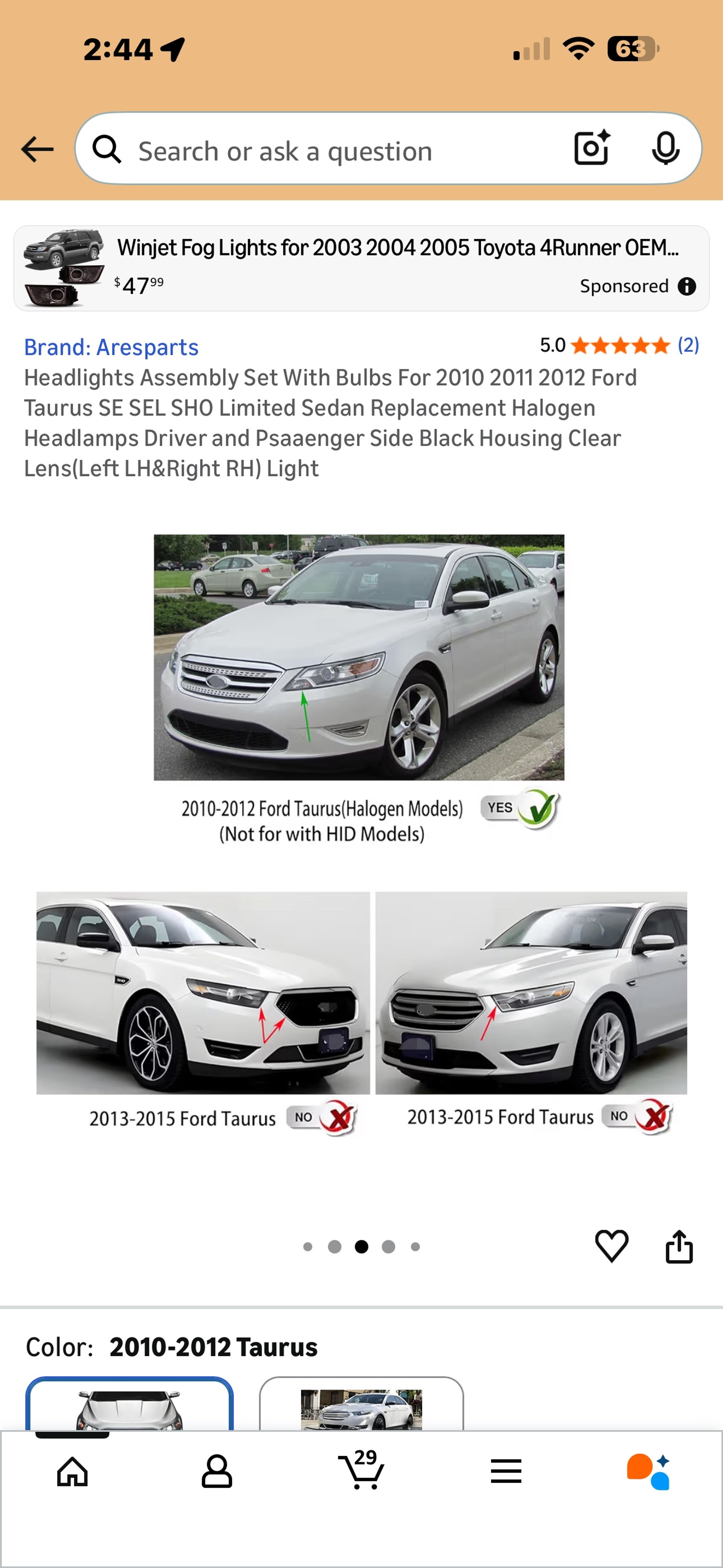 Spec-D Tuning Black Smoked Projector Headlights for Ford Fusion 2010-2012 - Image 5