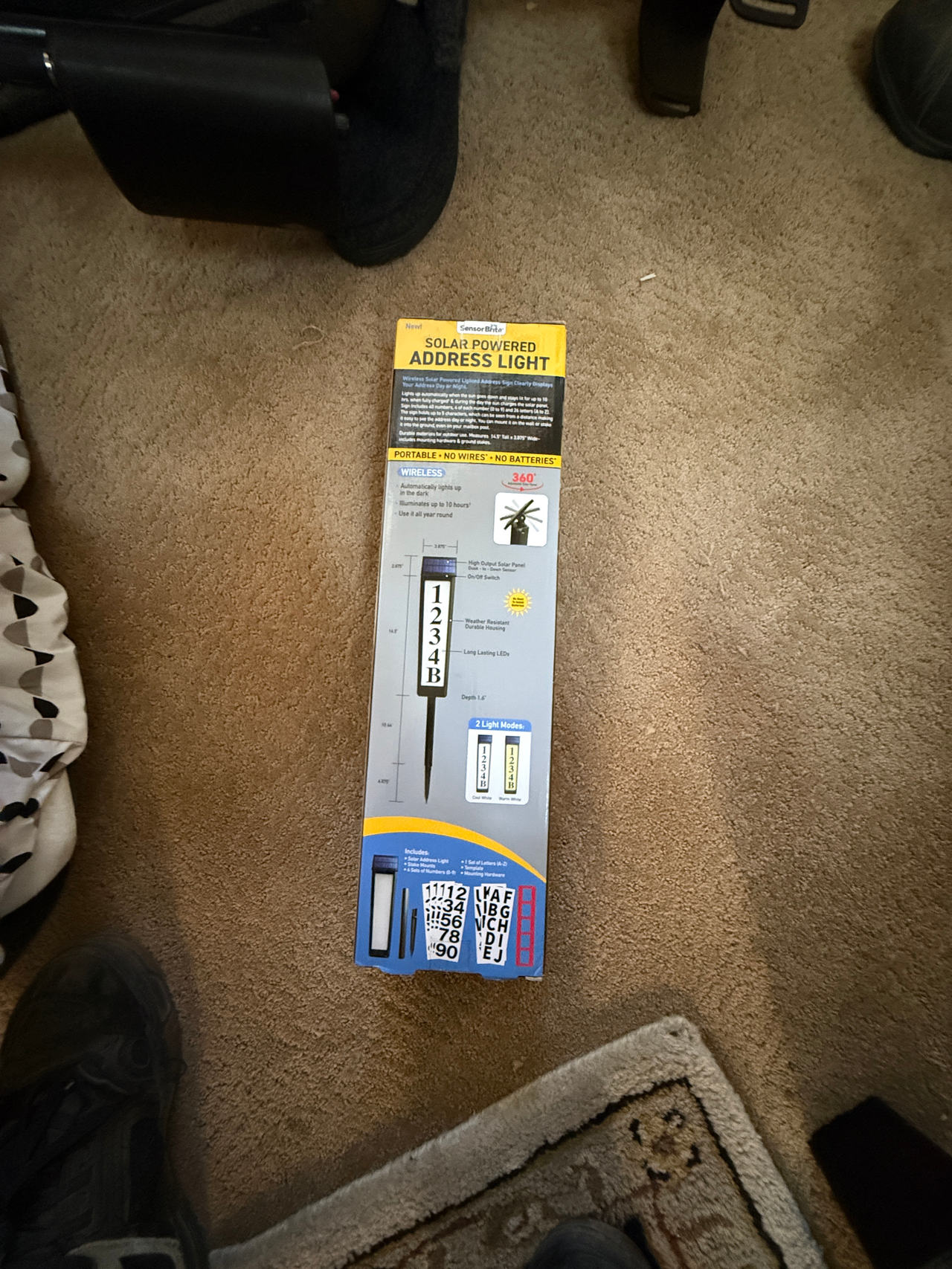 Solar Powered Address Light
