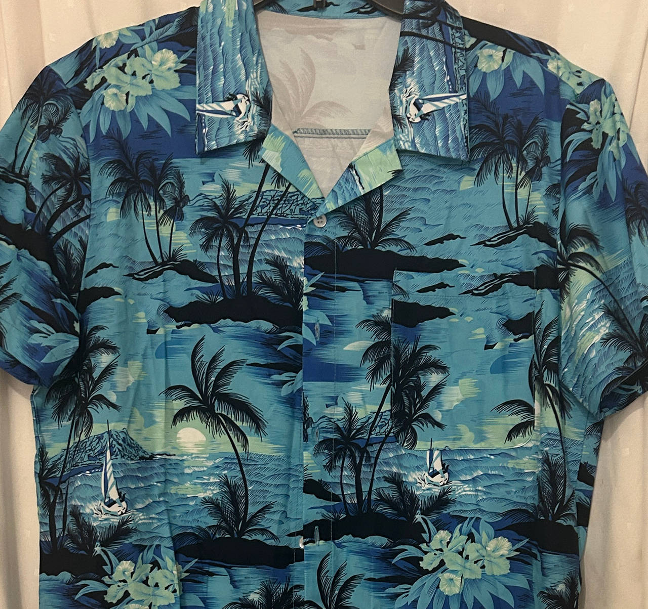 Men's Blue Tropical Hawaiian Shirt