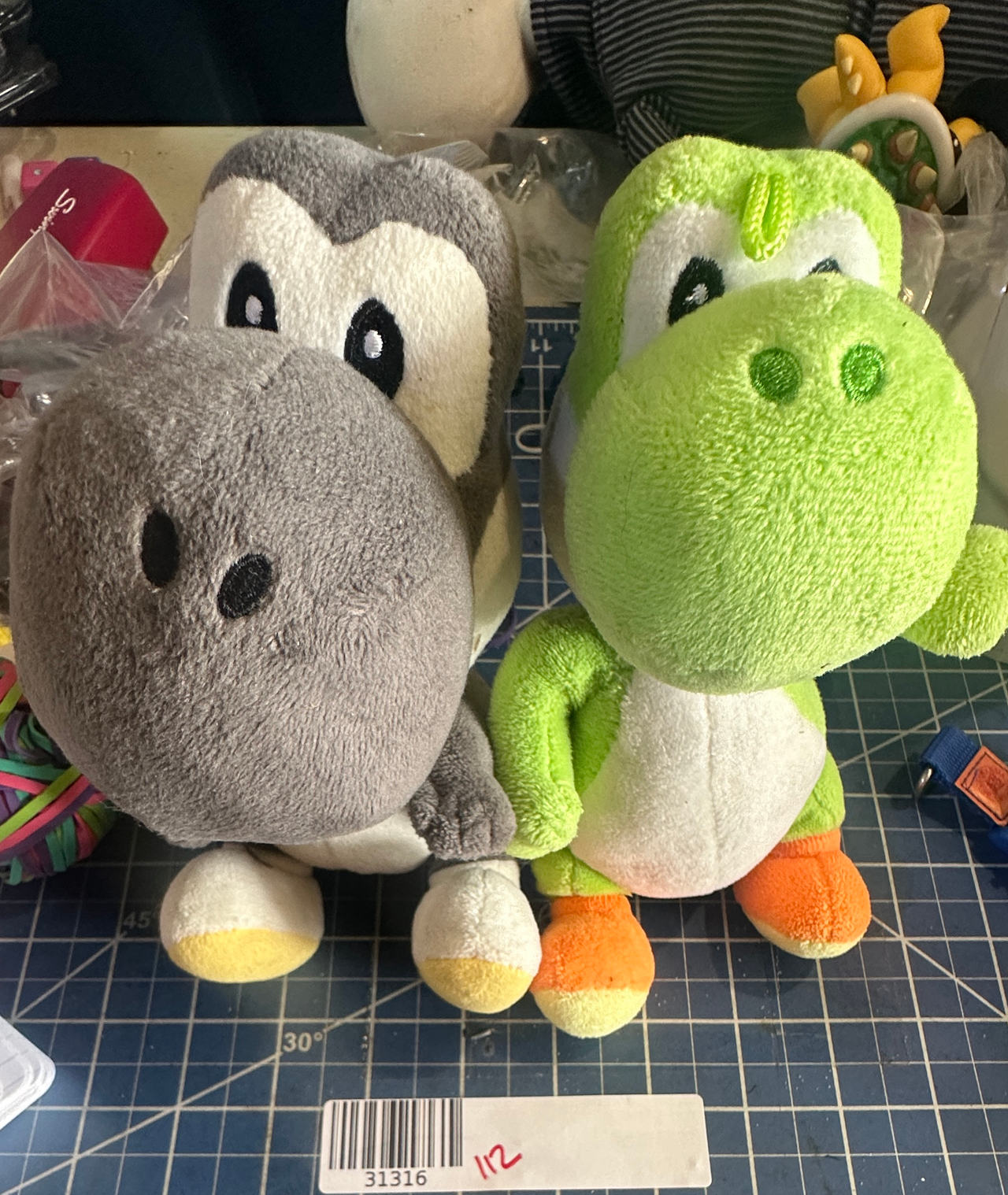 Nintendo Yoshi Plushies (Green and Grey) 112