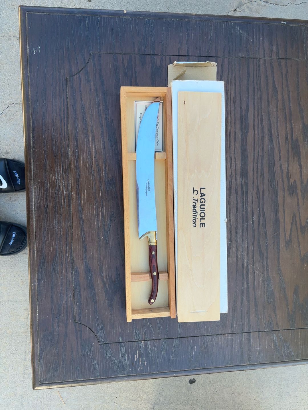 Laguiole Champagne Saber with Rosewood Handle