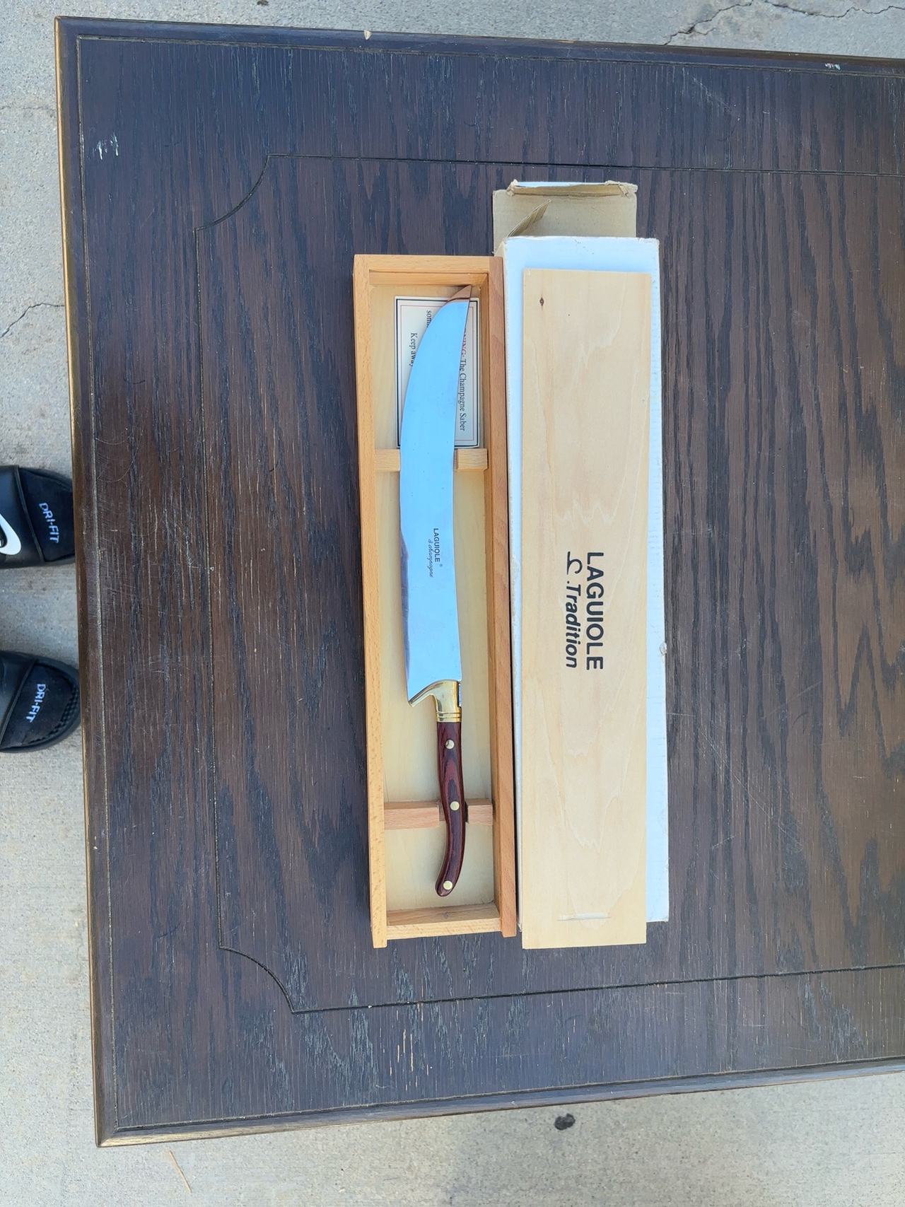 Laguiole Champagne Saber with Rosewood Handle
