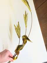 Vintage Brass Wheat Stalk Wall Hanging Mid Century - Image 6