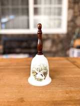 Danbury Mint Swan Porcelain Bell with Wood Handle - Image 1