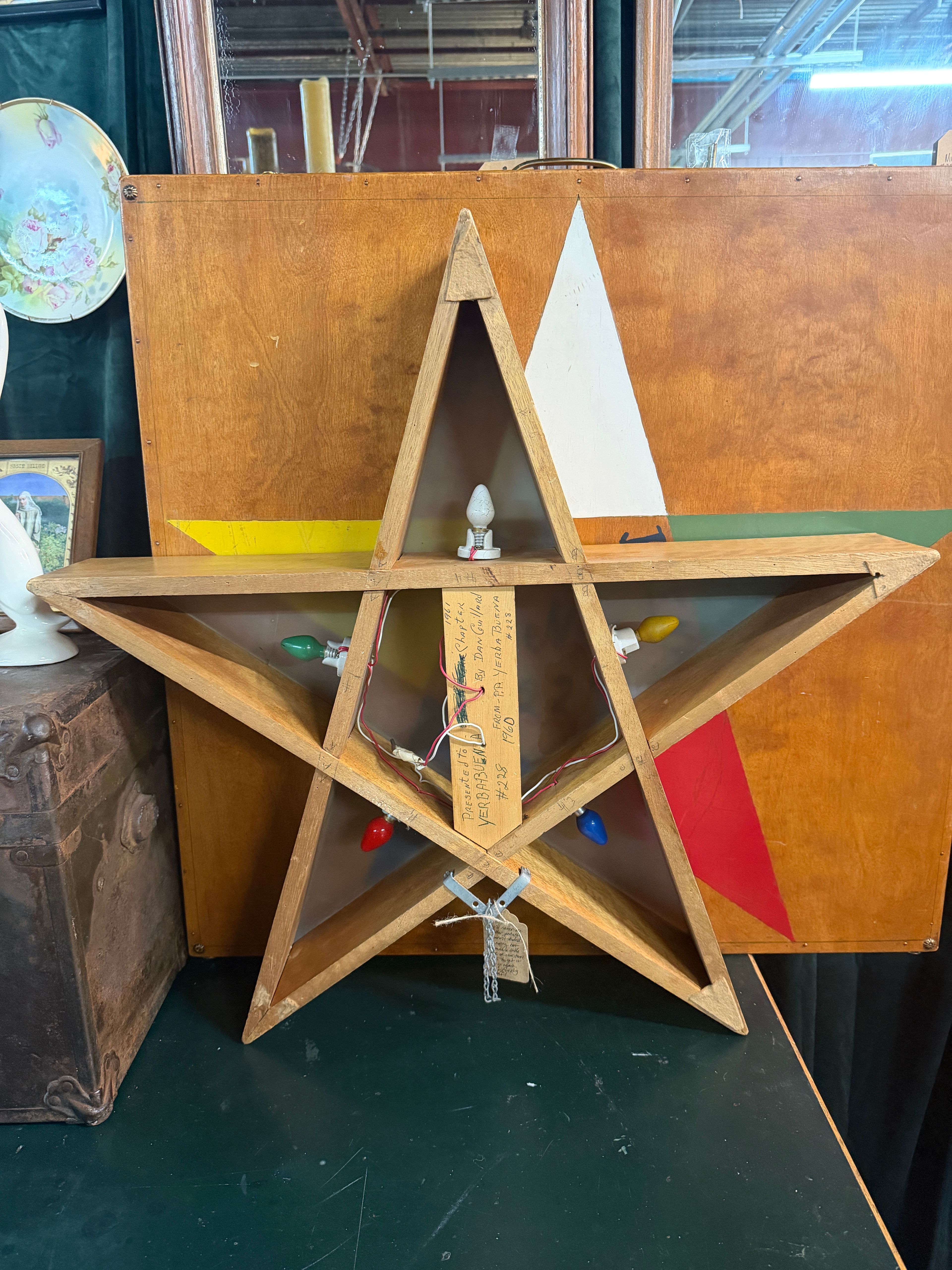 Order of the Eastern Star Lodge Wood Star & Carrying Case - Yerba Buena 1961 - Image 2