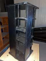 Rotating Spinning Storage Tower Wood Floor Rack Carousel - Image 1