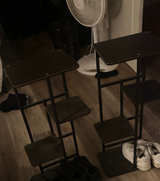 Set of 2 4-Tier Metal and Wood Plant Stands - Image 1
