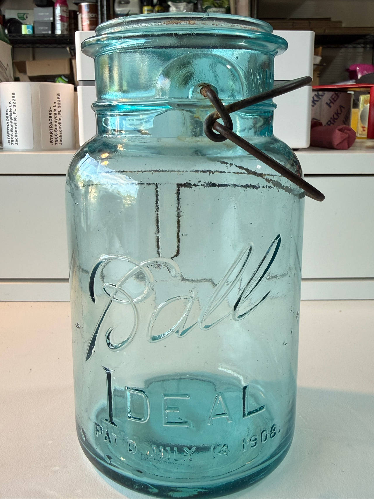Ball Ideal Aqua Blue Mason Jar