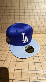 New Era Los Angeles Dodgers Satin Fitted Hat Blue 2022 All Star size 7 3/4 - Image 3