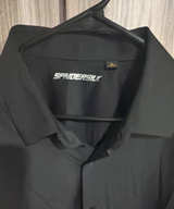 Spaidersilk Black Performance Button Down Shirt size Large - Image 1