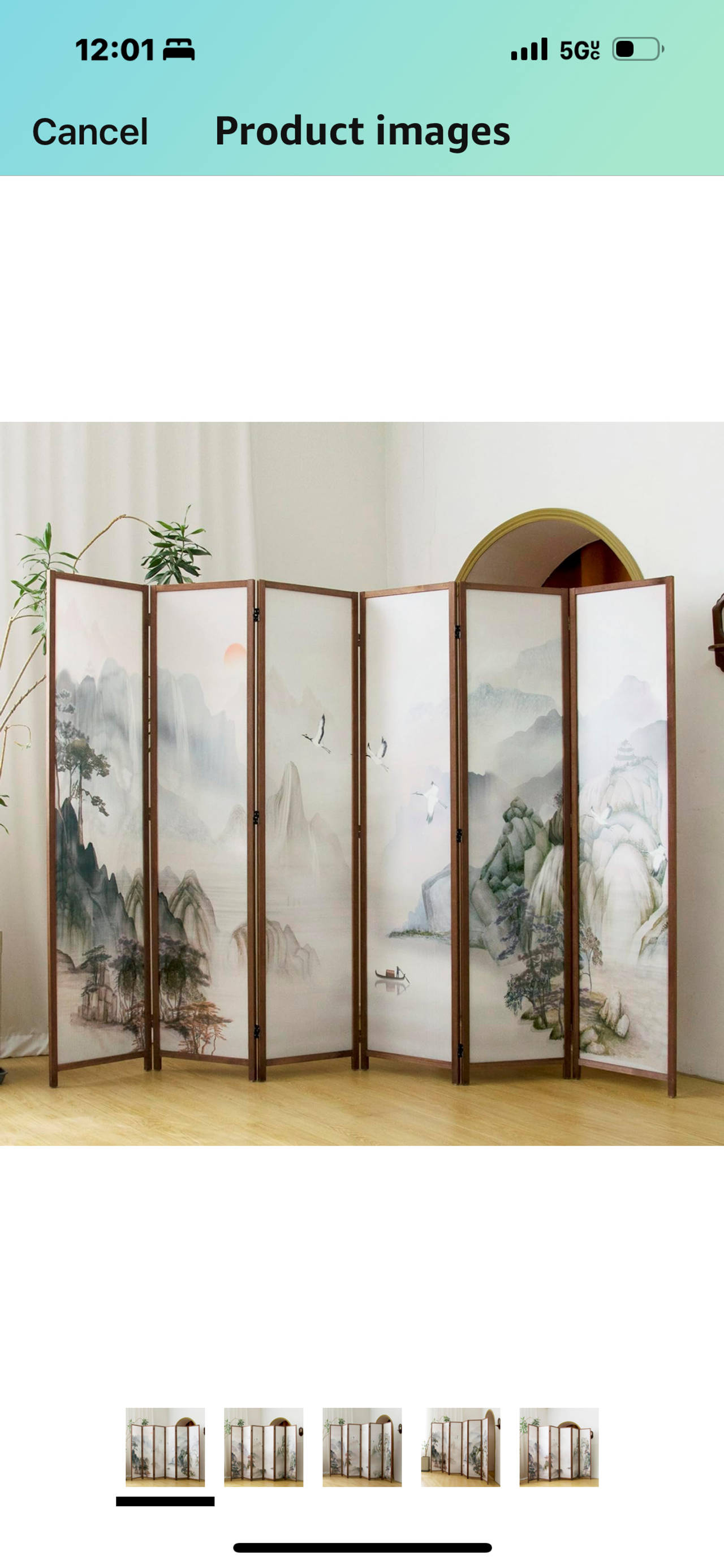 Folding Room Divider Screen