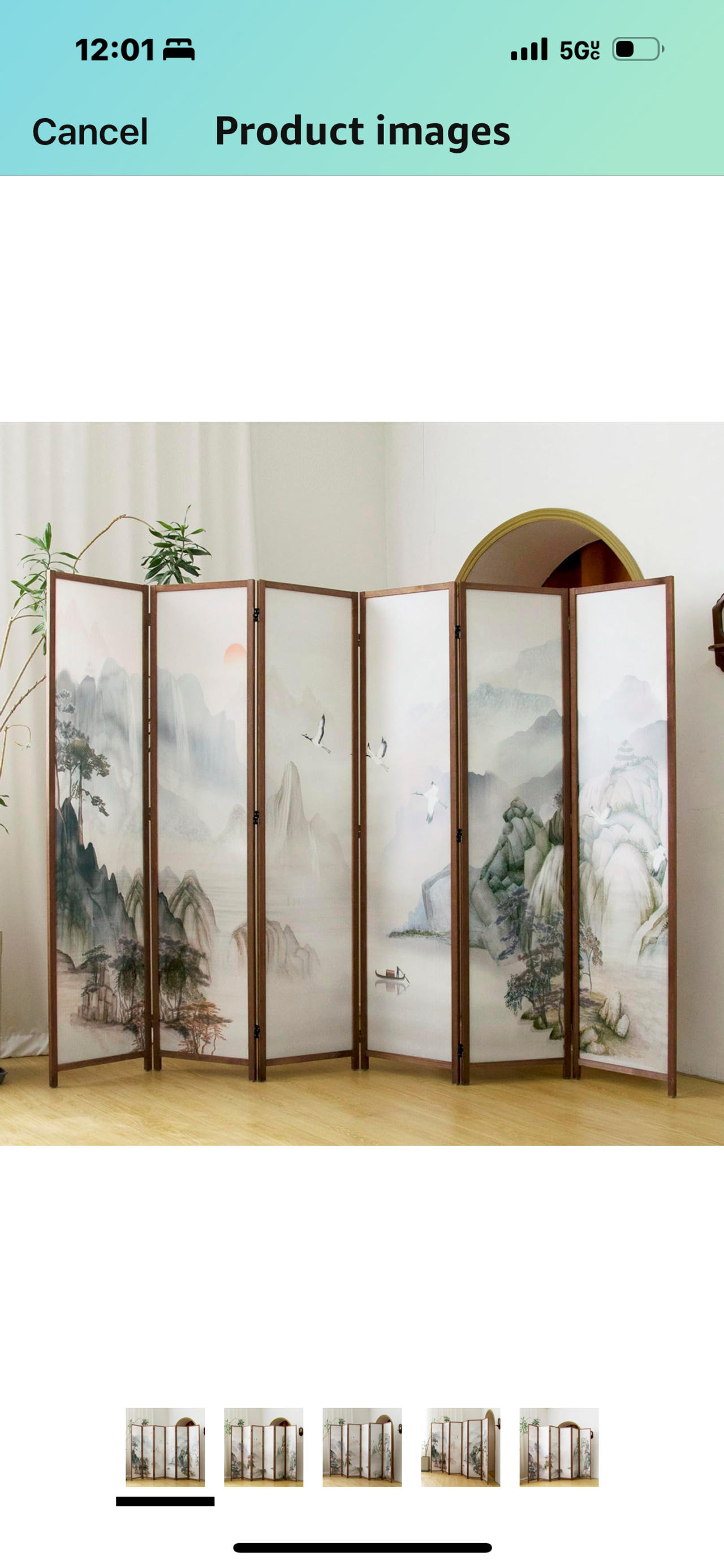 Folding Room Divider Screen